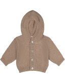Gebreid vest met capuchon van 100% merinowol
