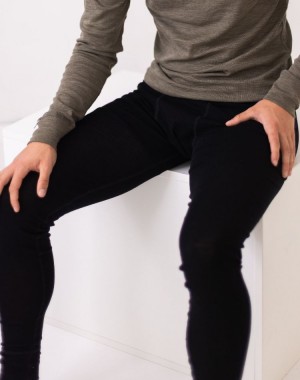 Caleçon long homme en laine...