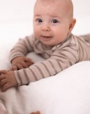 Babyrompertje met lange mouwen en ronde hals in 100% biologische merinoswol, 3-pack