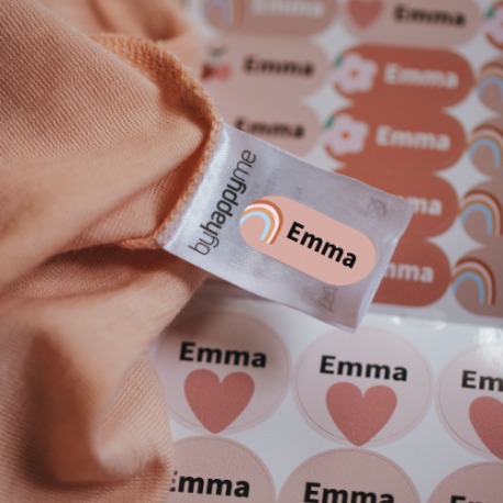 Naamstickers voor kleding, mini