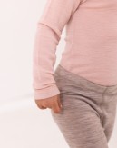Babyrompertje met lange mouwen en ronde hals in 100% biologische merinoswol, 3-pack
