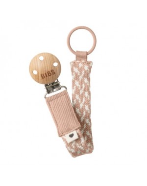 BIBS Paci Braid,  Attache-tétine, Blush / Ivory