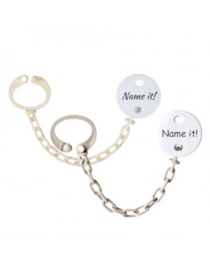 Attache-tétine personnalisée, Ronde, 2-pack, Plusieurs couleurs disponibles