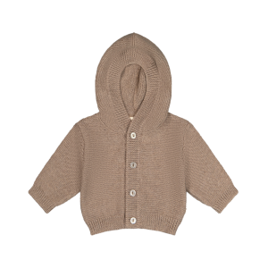 Strick-Cardigan mit Kapuze...