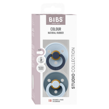 BIBS Studio Line - 2er Pack,  Gr. 2 (6+ Min.), Rund - Latex
