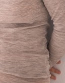 L/S T-Shirt Damen aus 100% Merinowolle, 1x1-Ripp