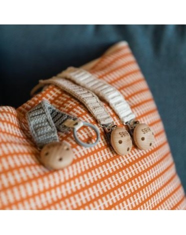 BIBS Paci Braid,  Schnullerkette, Vanilla
