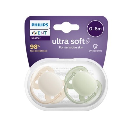 PHILIPS AVENT Ultra Soft - 2er Pack, Gr. 1 (0-6 Mon.), Symmetrisch - Silikon