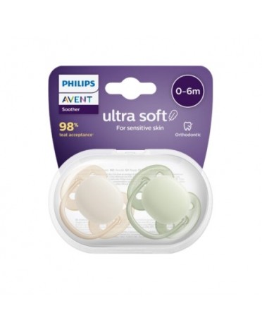 PHILIPS AVENT Ultra Soft - 2er Pack, Gr. 1 (0-6 Mon.), Symmetrisch - Silikon