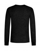 Langærmet t-shirt til herre i 100% merino uld, 1x1 rib