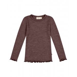T-shirt i 1x1 rib med lange...