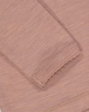 Trøje i 1x1 rib med rynker ved halsen i 100% merino uld, OEKO-TEX®