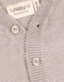 Strik cardigan med hætte i 100% merino uld