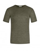 Kortærmet t-shirt til herre i 100% merino uld, 1x1 rib