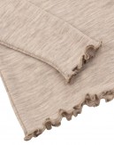 T-shirt i 1x1 rib med lange ærmer i 100% merino uld, OEKO-TEX®