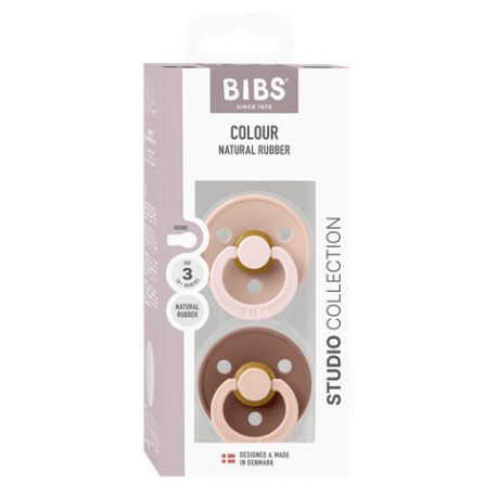 BIBS Studio Line - 2-pak,  Str. 3 (18+ mdr.), Rund - Latex,