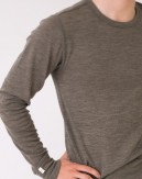 Langærmet t-shirt til herre i 100% merino uld, 1x1 rib, 2-pak