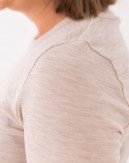 Langærmet t-shirt til dame i 100% merino uld, 1x1 rib, 2-pak