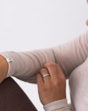 Langærmet t-shirt til dame i 100% merino uld, 1x1 rib, 2-pak