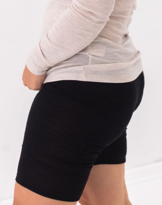 Inner Shorts til dame i 100% merino uld, 1x1 rib