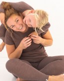 Kortærmet T-shirt til dame i 100% merino uld, 1x1 rib, 2-pak