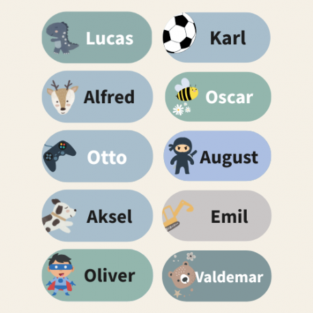 Navnelapper til tøj, 120 navnelapper