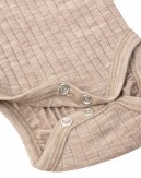 Body med rund hals og knapper, dropneedle, i 100% merino uld, OEKO-TEX®, 2-pak