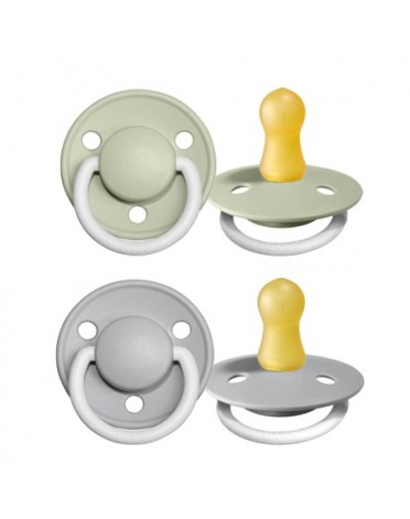 BIBS De Lux Night - 2-pak,  Str. 1 (0-6 mdr.), Rund - Latex,