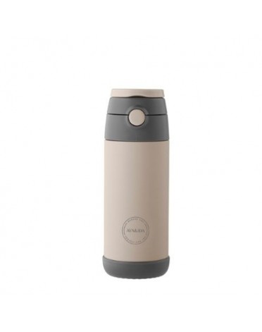 Aya&Ida,  Kids Straw Bottle, Drikkeflaske med sugerør, 350 ml, Cream Beige