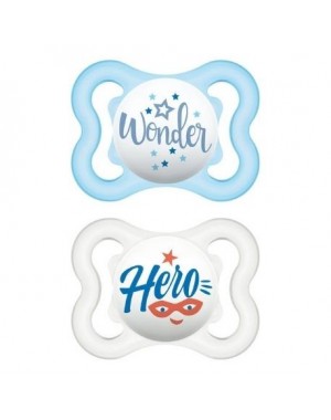 MAM Mini Air 2-pack, Str. 1 (0-6 mdr.), Symmetrisk - Silikone, Blue