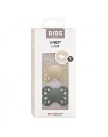 BIBS Infinity 2-pak, Str. 1 (0-6 mdr.), Anatomisk - Silikone