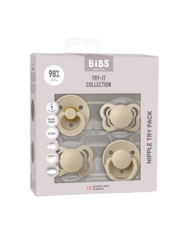 Bibs Try-it-collection, Str. 1 (0+ mdr.), Vanilla