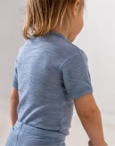 Body lyhyillä hihoilla ja napitus yhdellä olalla vauvoille, valmistettu 100 % ekologisesta merinovillasta, 3-pakka