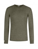 T-shirt homme manches longues en laine mérinos 100%, 1x1 côte, Pack 2