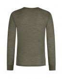 T-shirt homme manches longues en laine mérinos 100%, 1x1 côte, Pack 2
