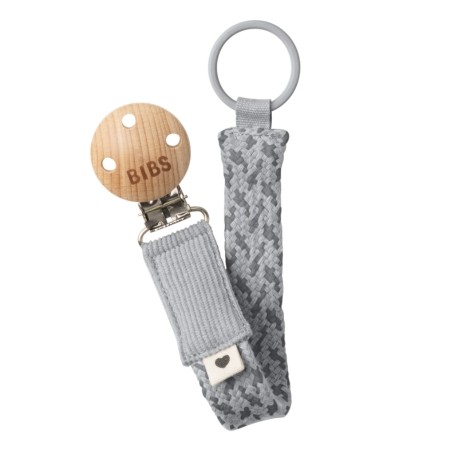 BIBS Paci Braid,  Attache-tétine, Cloud / Iron