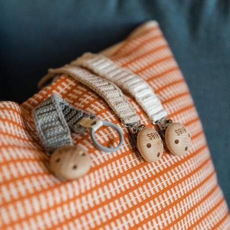 BIBS Paci Braid,  Attache-tétine, Vanilla