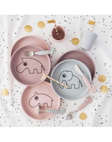 Done by deer, Assiette en silicone avec motif