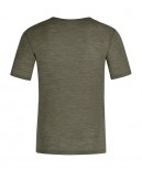 S/S t-shirt heren in 100% merinowol, 1x1 rib