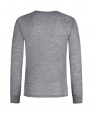 Longsleeve t-shirt heren in 100% merinowol, 1x1 rib, 2-pack