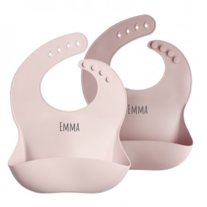 Byhappyme, Slabbetje met naam, 2-pack, Verschillende kleuren beschikbaar