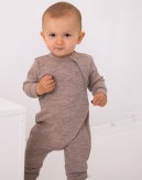 Heldress med glidelås i 100% merinoull med dropneedle-struktur, OEKO-TEX®