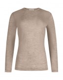 Damesett i merinoull, Langermet t-skjorte & leggings, 1x1 rib