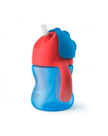 Philips Avent,  Sugerørs kopp,  Blå/rød, Str. 9+ md.