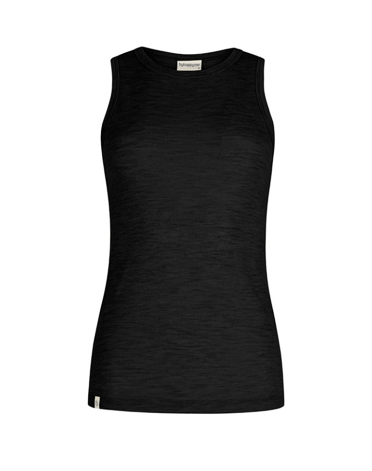 Tank Top dam i 100% merinoull, 1x1 ribb
