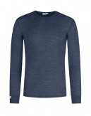 Llångärmad t-shirt herr i 100% merinoull, 1x1 ribb