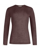 Damset i merinoull, Långärmad t-shirt & leggings, 1x1 ribb