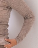 Långärmad t-shirt dam i 100% merinoull, 1x1 ribb