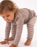 Leggings i 100% ekologisk merinoull för bebisar och barn, 3-pack