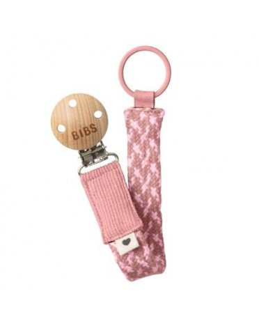 BIBS Paci Braid,  Napphållare, Dusty Pink / Baby Pink